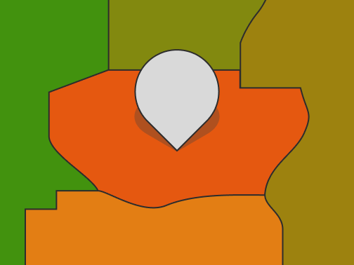 Photo of stylised embedded map showing male premature death rates, based on local electorates.